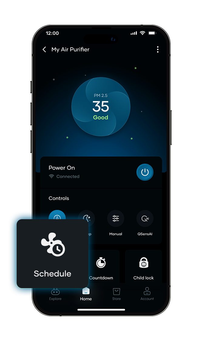 Image of a phone screen showing a thief detected on the Qubo app with an alarm icon on the left